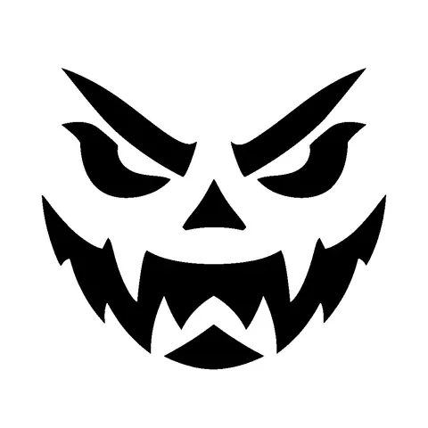 Angry Pumpkin Face pumpkin stencil, free printable pumpkin face carving template