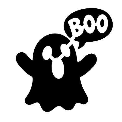Boo Ghost pumpkin stencil, free printable ghost carving template