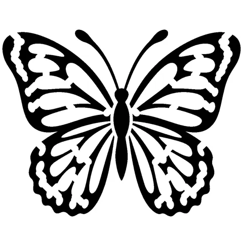 Butterfly pumpkin stencil, free printable animal carving template
