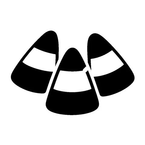 Candy Corn pumpkin stencil, free printable cute carving template