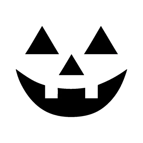 Classic Jack-o-Lantern Face pumpkin stencil, free printable pumpkin face carving template