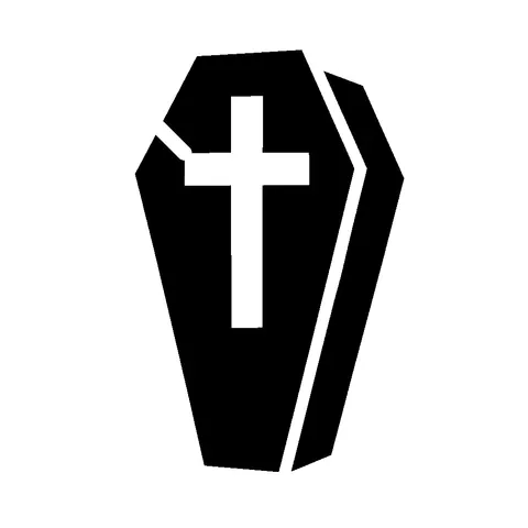 Coffin pumpkin stencil, free printable scary carving template