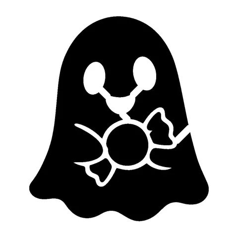 Cute Ghost pumpkin stencil, free printable cute carving template