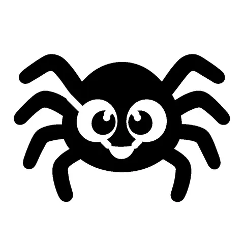 Cute Spider pumpkin stencil, free printable spider carving template