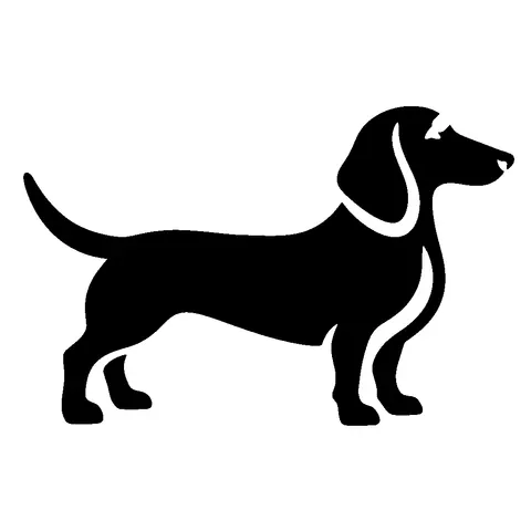 Dachshund pumpkin stencil, free printable dog carving template