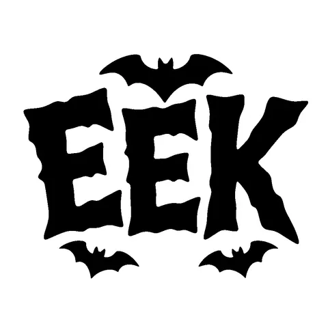 Eek pumpkin stencil, free printable words and letters carving template