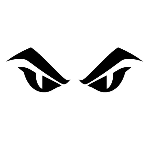 Evil Eyes pumpkin stencil, free printable scary carving template