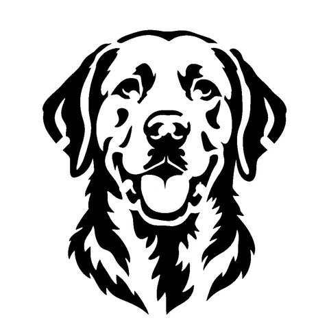 Labrador pumpkin stencil, free printable dog carving template