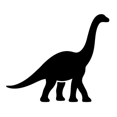 Long Neck Dinosaur pumpkin stencil, free printable dinosaur carving template