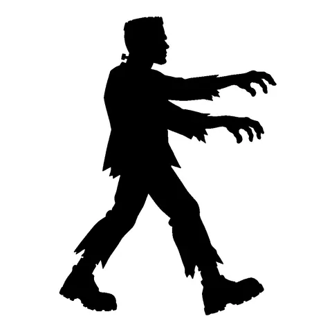 Monster Arms Out pumpkin stencil, free printable frankenstein carving template