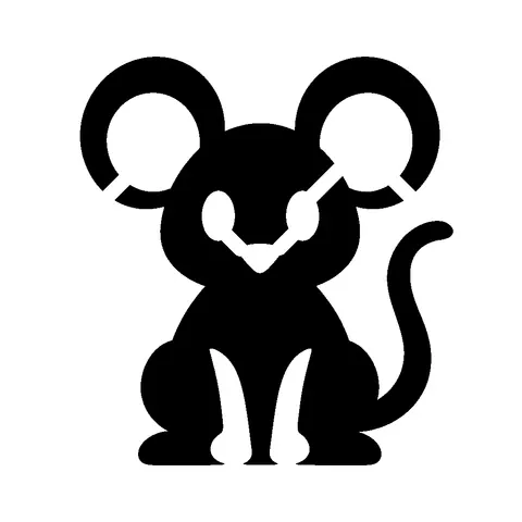 Mouse pumpkin stencil, free printable animal carving template