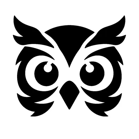 Owl Face pumpkin stencil, free printable owl carving template