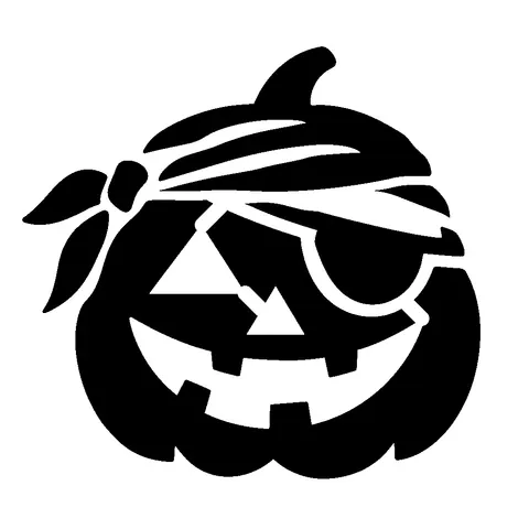 Pirate Pumpkin Face pumpkin stencil, free printable pumpkin face carving template