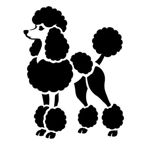 Poodle pumpkin stencil, free printable dog carving template