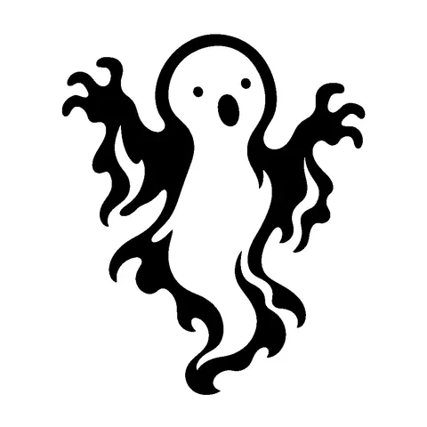 Screaming Ghost pumpkin stencil, free printable ghost carving template