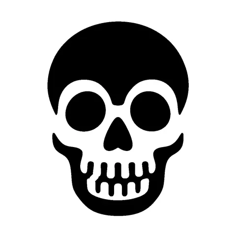 Simple Skull pumpkin stencil, free printable skull carving template