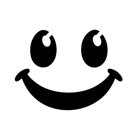 Smiley Face pumpkin stencil, free printable cute carving template