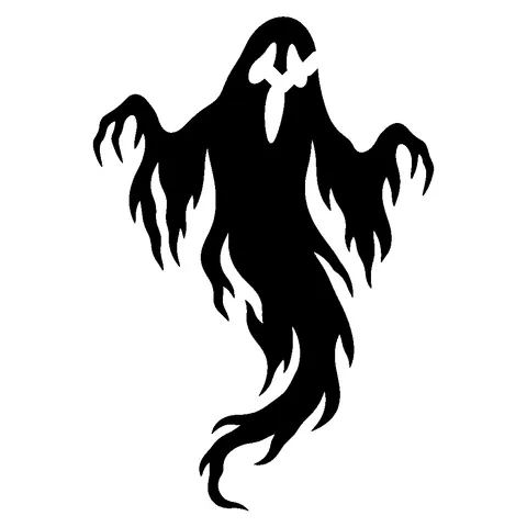 Spooky Ghost pumpkin stencil, free printable ghost carving template