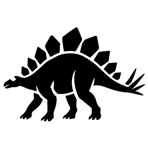 Stegosaurus pumpkin stencil, free printable dinosaur carving template