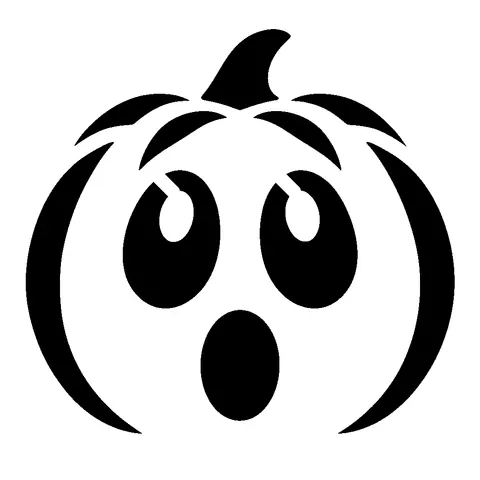 Surprised Pumpkin Face pumpkin stencil, free printable pumpkin face carving template