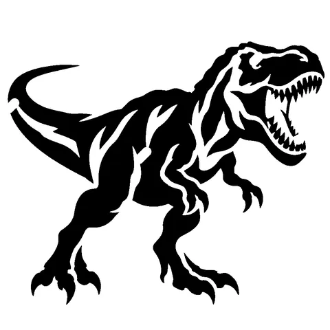 T-Rex pumpkin stencil, free printable dinosaur carving template