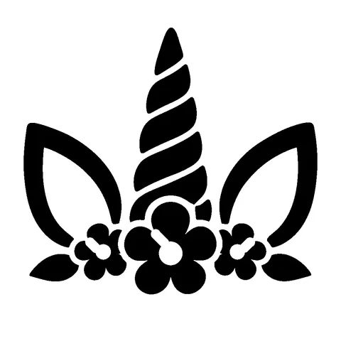Unicorn Horn pumpkin stencil, free printable unicorn carving template