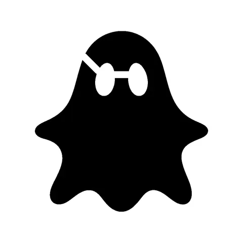 Wavy Ghost pumpkin stencil, free printable ghost carving template